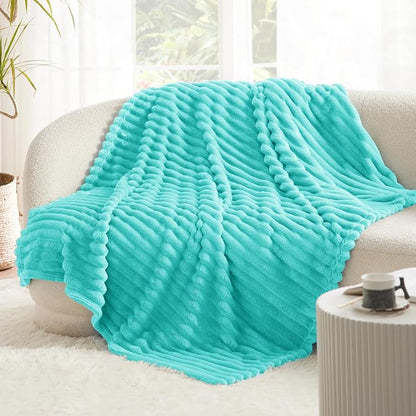 Bedsure Soft Twin Blanket for Bed Decor Gifts Blue Fog 60"x80" | Birthday Gifts - Image 6