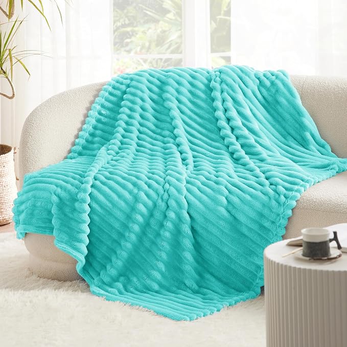 Bedsure Soft Throw Blanket for Couch Decor Gifts Blue Fog 50"x70" | Birthday - Image 5