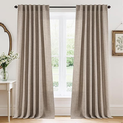 RYB HOME Linen Semi Sheer Curtains by RYBHOME