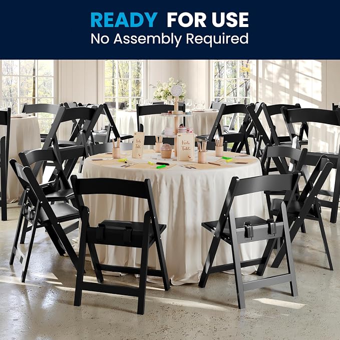Flash Furniture Hercules Set of 10 Kids Black Resin Folding Chair - Image 9