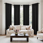 MIULEE 84 Inch Length Black Blackout Bedroom Curtains Set of 4 | Thermal by MIULEE