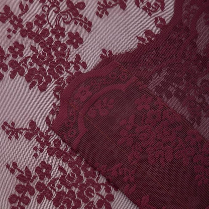 YJ YANJUN Vintage Lace Curtains 45 Inch Length-Victorian Floral Pattern - Image 4