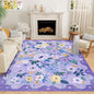DUKINO 8x10 Area Rugs, Floral Washable Living Room Rug Non Slip, Stain Resistant by DUKINO