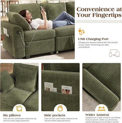 Ihanherry 8-Seater Large Sectional Sofa Bed - Image 6