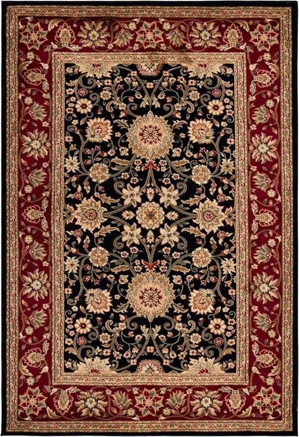 SAFAVIEH Lyndhurst Area Rug 6x8, Traditional Black & Red LNH212G - Image 3