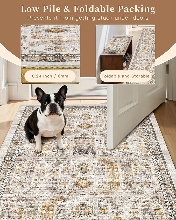 Madane Washable Runner Rugs 2x10 Long - Image 6