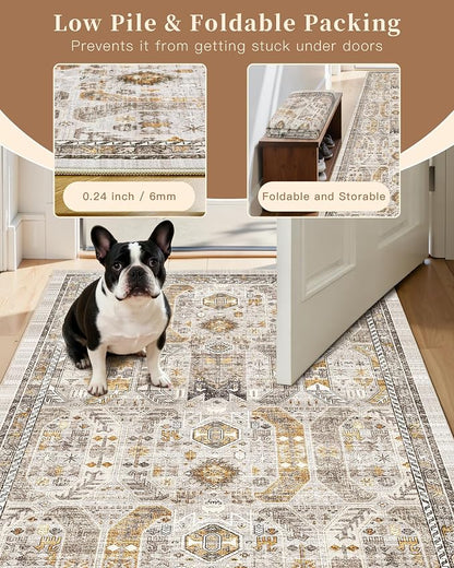 Madane Hallway Runner 3x8, Kitchen Rugs Washable Entry Rug, Soft Low-Pile - Image 7