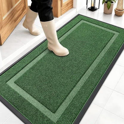 OLANLY Front Door Mat Outside 47x23, All-Season Heavy-Duty Rubber Doormat | by OLANLY