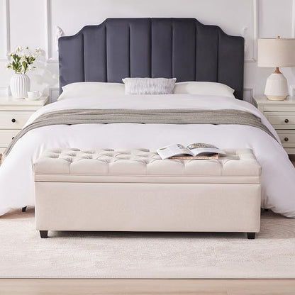 Mangodan 50" Storage Ottoman Bench, Tufted Ottoman - Image 8