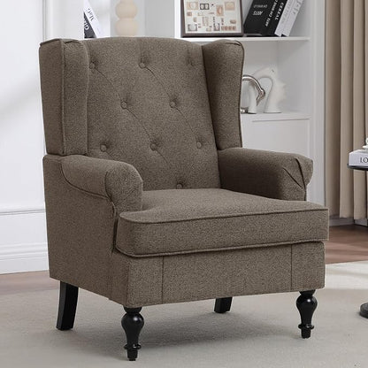 Accent Chair for Living Room, Mid Century Modern Upholstered Armchair, Wingback by choairy