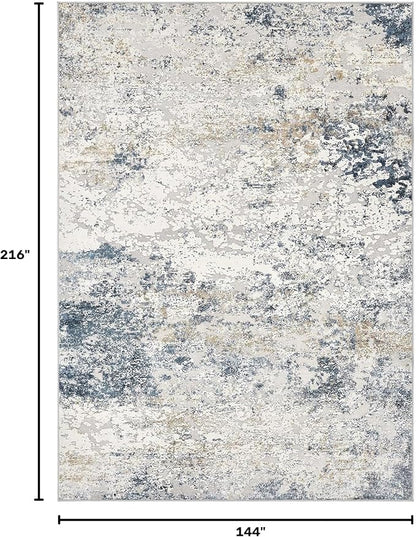 DMOYEST Area Rug Living Room Rugs 12x18 Extra Large Beige Blue Carpet | - Image 2