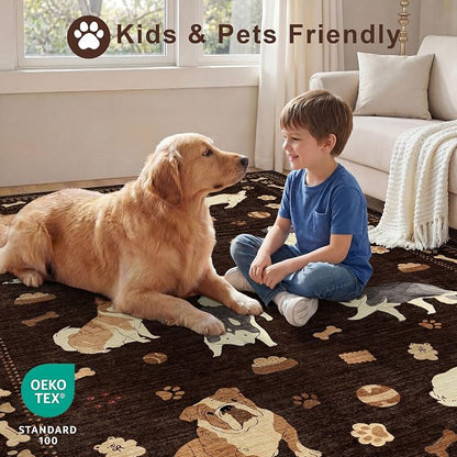 DUKINO 4x6 Area Rug, Washable Dog Rug - Image 4