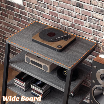 Besiost AV Media Stand with Outlets, Media Console with LED Lights, Stereo - Image 4