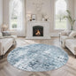 Soalmost Abstract 6x6 Round Rug 6ft Circle Living Room Rugs, Low Pile Stain by Soalmost