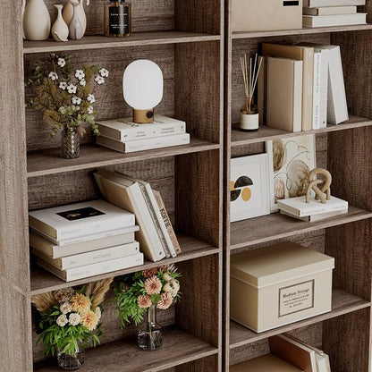 FOTOSOK 6-Tier Open Bookcase and Bookshelf, Freestanding Display Storage - Image 8
