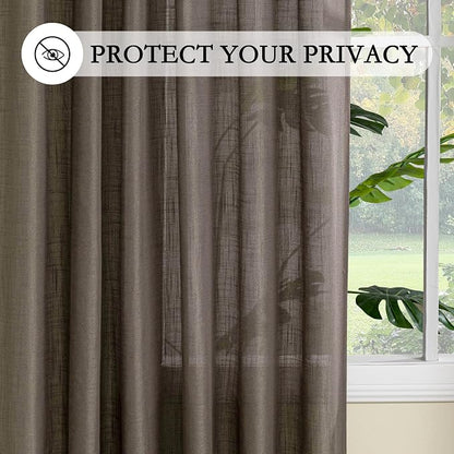 MYSKY HOME Patio Curtains for Sliding Door 90 inch Length 2 Panels Set - Image 6
