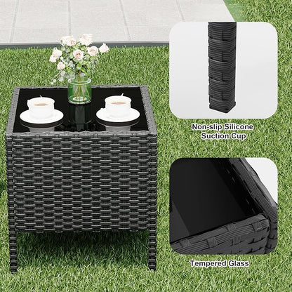 GarveeLife 3 Piece Patio Furniture Set, Rattan Outdoor Furniture - Image 5