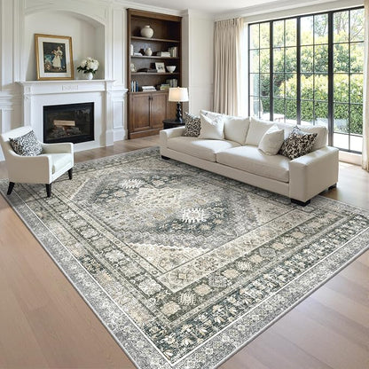 8x10 Area Rugs for Living Room, Large Washable Rug, Wheat | Rugs for Bedroom - Image 4