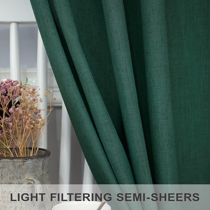 Dark Green Curtains 96 Inches Long - Image 5