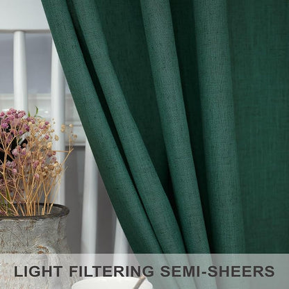 Dark Green Curtains 84 Inch Length - Image 6