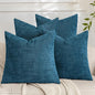 Set of 4 Soft Textured Decorative Throw Pillow Covers 22x22 Inch Cozy Farmhouse by Cozoomy