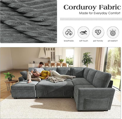 Ihanherry 7-Seater Large Sectional Sofa Bed - Image 4