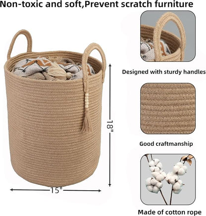 XUANGUO Rope Laundry Basket Laundry Hamper - Image 2