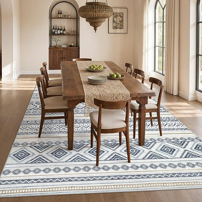 cotiled Boho 5x7 Area Rugs for Living Room: Soft Moroccan Washable Rug | Solve - Image 7