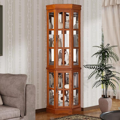Seeutek Corner Curio Cabinet - Image 9