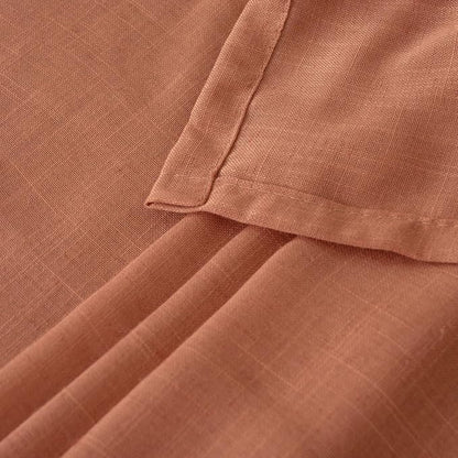 BGment Rust Terracotta Linen Curtains 45 Inch Length, Burnt Orange Semi Sheer - Image 8