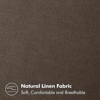 MIULEE Decorative Linen Lumbar Pillow Cover 12x20 Inch Dark Coffee | Fall - Image 6
