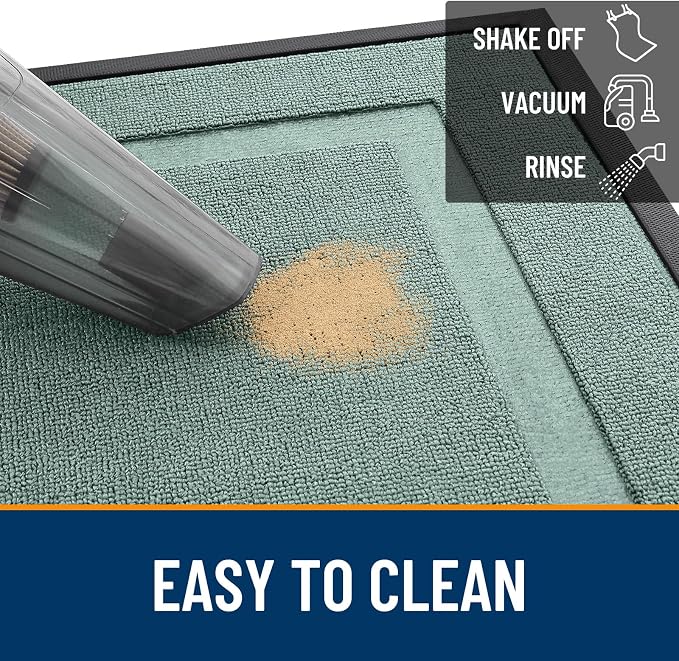 OLANLY Front Door Mat Outside 71x47, All-Season Heavy-Duty Rubber Doormat | - Image 5