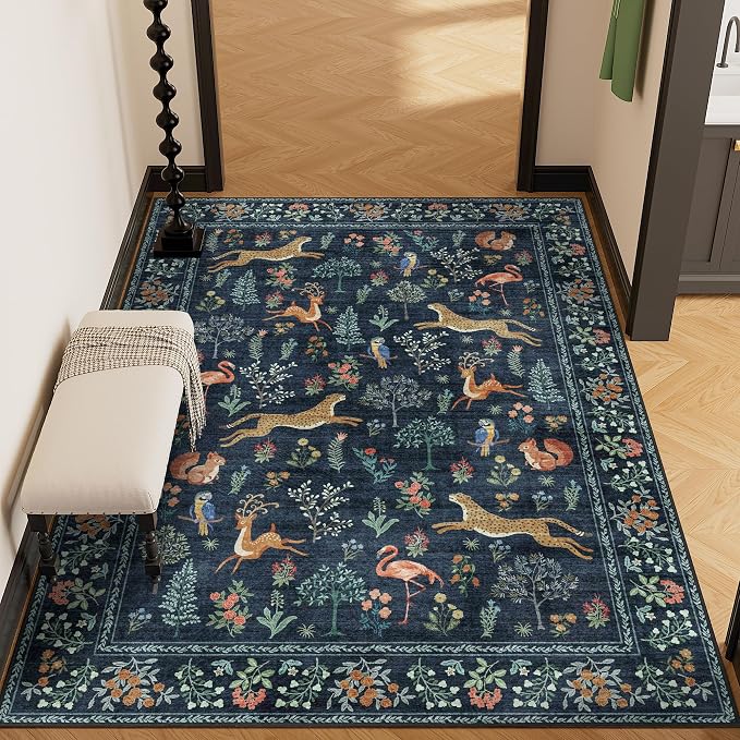 DUKINO 3x5 Rug, Washable Animal Area Rug - Image 5