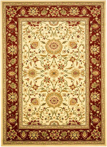 SAFAVIEH Lyndhurst Collection 8' Round Ivory/Red LNH212K Traditional Oriental - Image 3