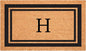 Calloway Mills 152961830H Black Border 18" x 30" Monogram Doormat by Callowaymills