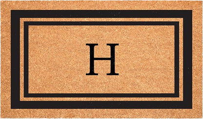 Calloway Mills 152962436H Black Border 24" x 36" Monogram Doormat by Callowaymills