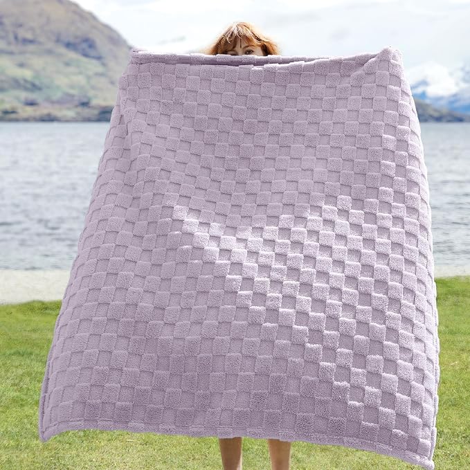 Bedsure GentleSoft Lavender Fog Throw Blanket - Image 2