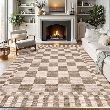 GarveeHome Checkered Rug 4x6 Area Rugs - Image 3
