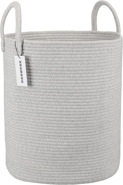 XUANGUO Cotton Rope Laundry Basket Hamper by XUANGUO
