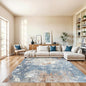 8x8 Square Living Room Area Rug – Washable Modern Neutral Abstract Indoor Rug by BYYVOORugsforYourHome