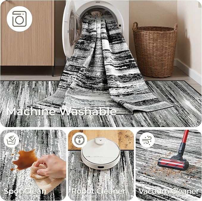 2x6 Runner Rug Non Slip, Washable Hallway Runner Rug, Nursery Room, Soft Runner - Image 8