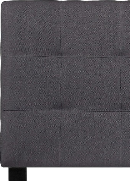 Flash Furniture Bedford Tufted Upholstered Twin Size Headboard in Dark Gray - Image 5