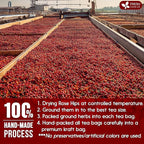 FreshDrinkUS, Premium 55 Rosehip Tea Bags, 100% Natural & Pure from Rose Hip Fruits. Loose Rosehip Herbal Tea. Made with Natural Material Tea Bags. No Sugar, No Caffeine, No Gluten, Vegan.