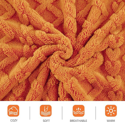 Aganear Fleece Throw Blanket for Bed Couch, Fall Boho Blanket, Warm Gift for - Image 5