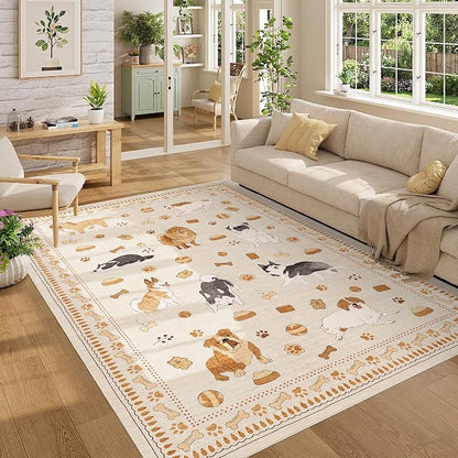 DUKINO 5x7 Area Rugs, Washable Dog Rug - Image 7