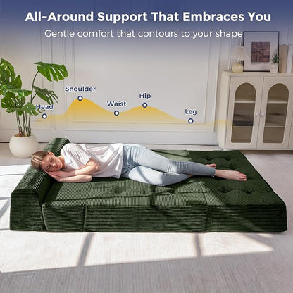 MAXYOYO 8" Folding Sofa Bed, Fold Out Chair Bed Sleeper Chair, Convertible - Image 4