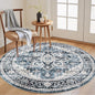 AMADA HOMEFURNISHING Round 5ft Area Rugs, Low-Profile Washable Rug by AMADAHOMEFURNISHING