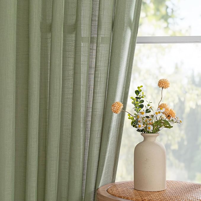 MYSKY HOME Patio Curtains for Sliding Door 90 inch Length 2 Panels Set - Image 7