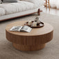 Round Fluted Coffee Table with Storage，31.5" Lift Top Center Table by Unknown