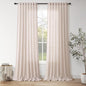 Natural White Linen Curtains 120 Inches Long by Nanspring